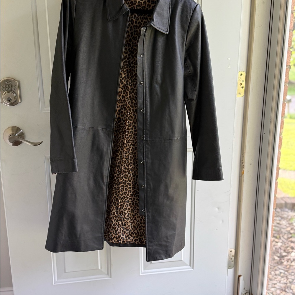 Newport News Black Trench Coat Classic Style
